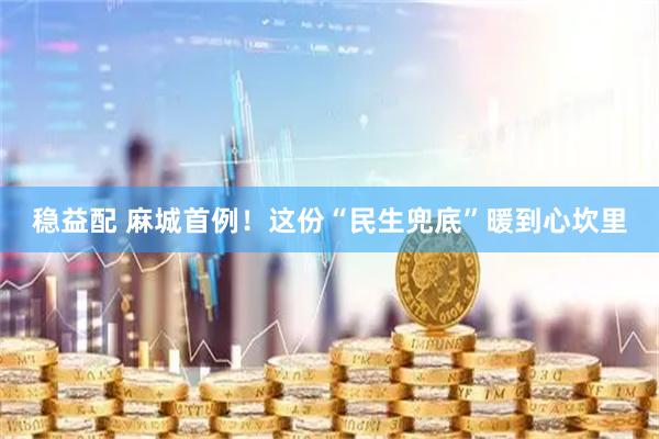 稳益配 麻城首例！这份“民生兜底”暖到心坎里